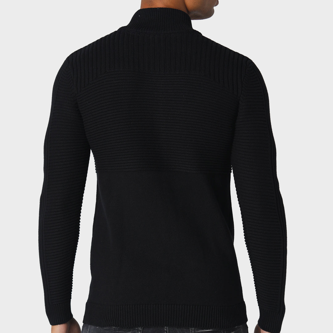Police Orkney Knit Jacket Black