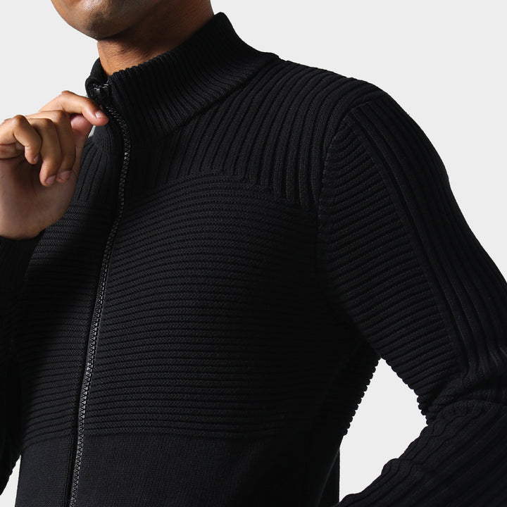 Police Orkney Knit Jacket Black