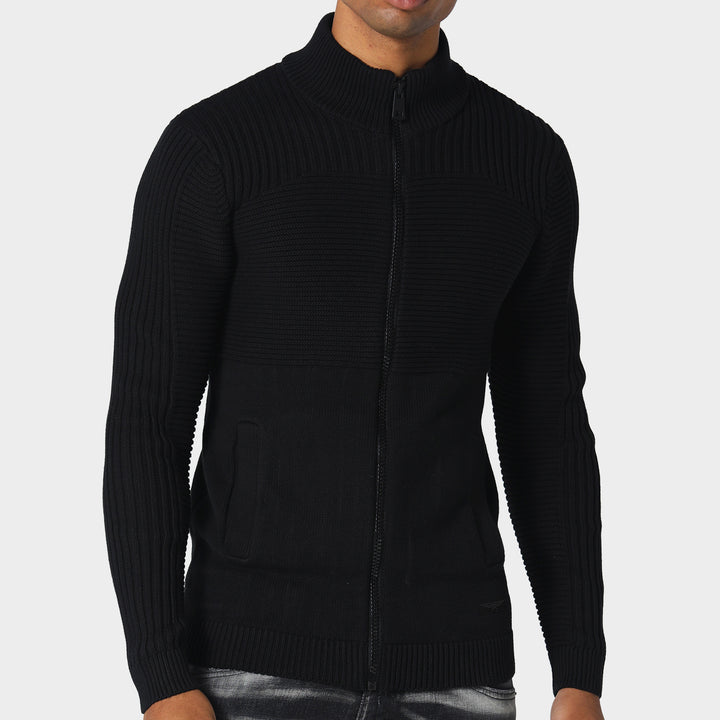 Police Orkney Knit Jacket Black