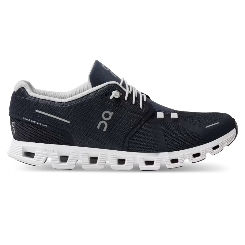 On Running Cloud 5 Trainers Midnight Navy/White - Urban Menswear