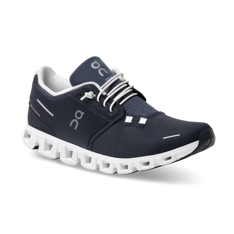 On Running Cloud 5 Trainers Midnight Navy/White - Urban Menswear
