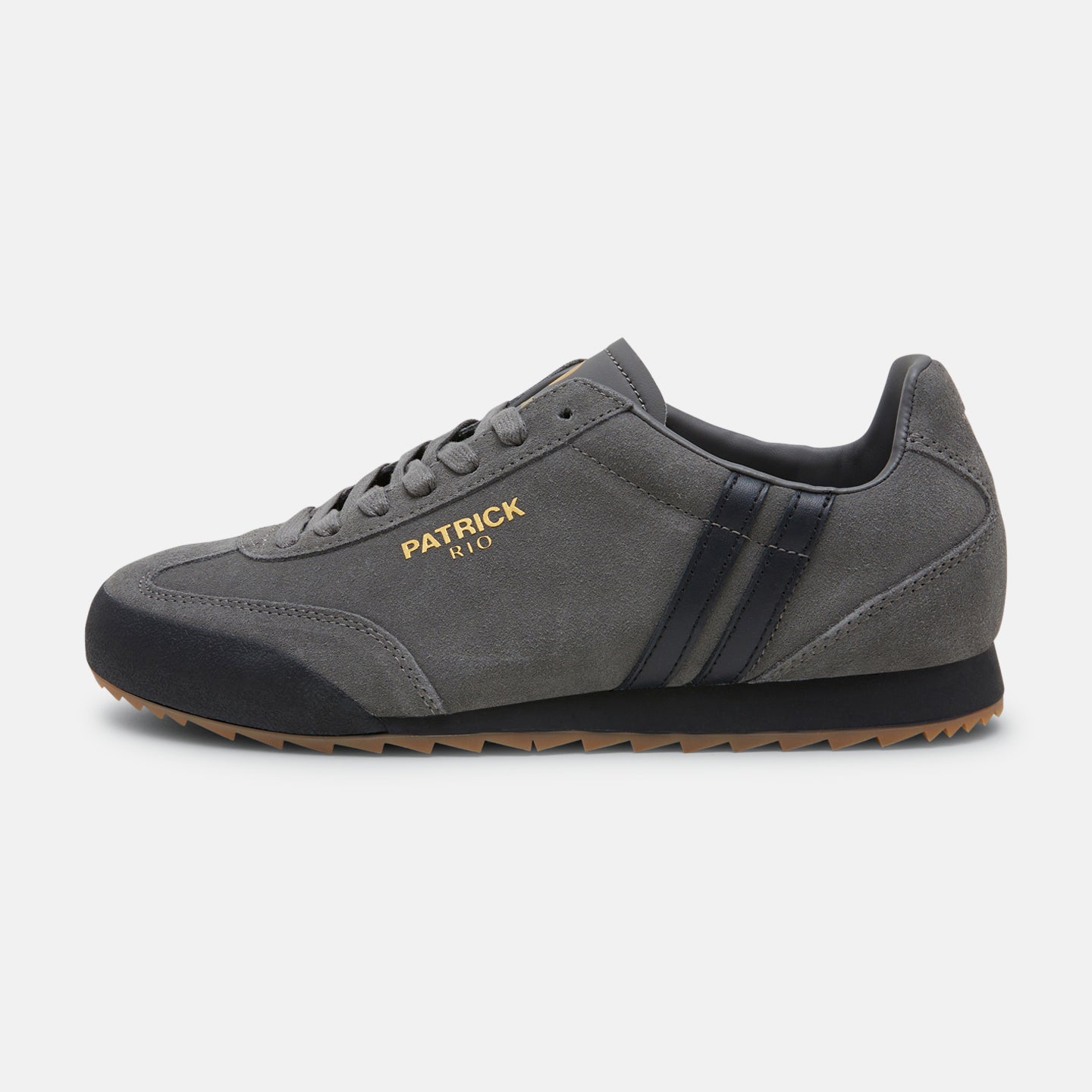 Patrick Rio Suede Trainers Grey/Black