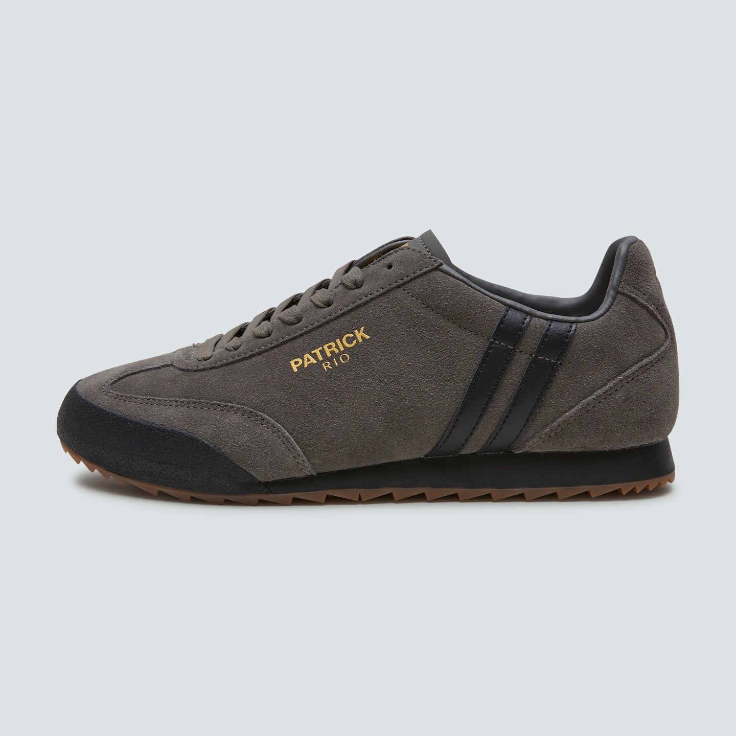 Patrick Rio Suede Trainers Grey/Black