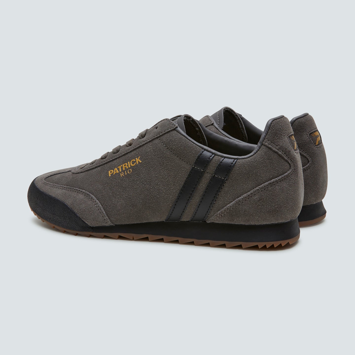 Patrick Rio Suede Trainers Grey/Black