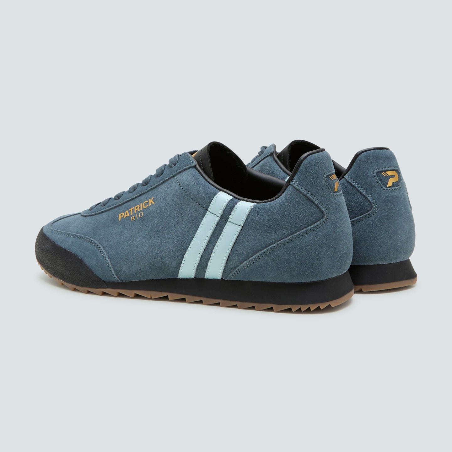 Patrick Rio Suede Trainers Steel Blue