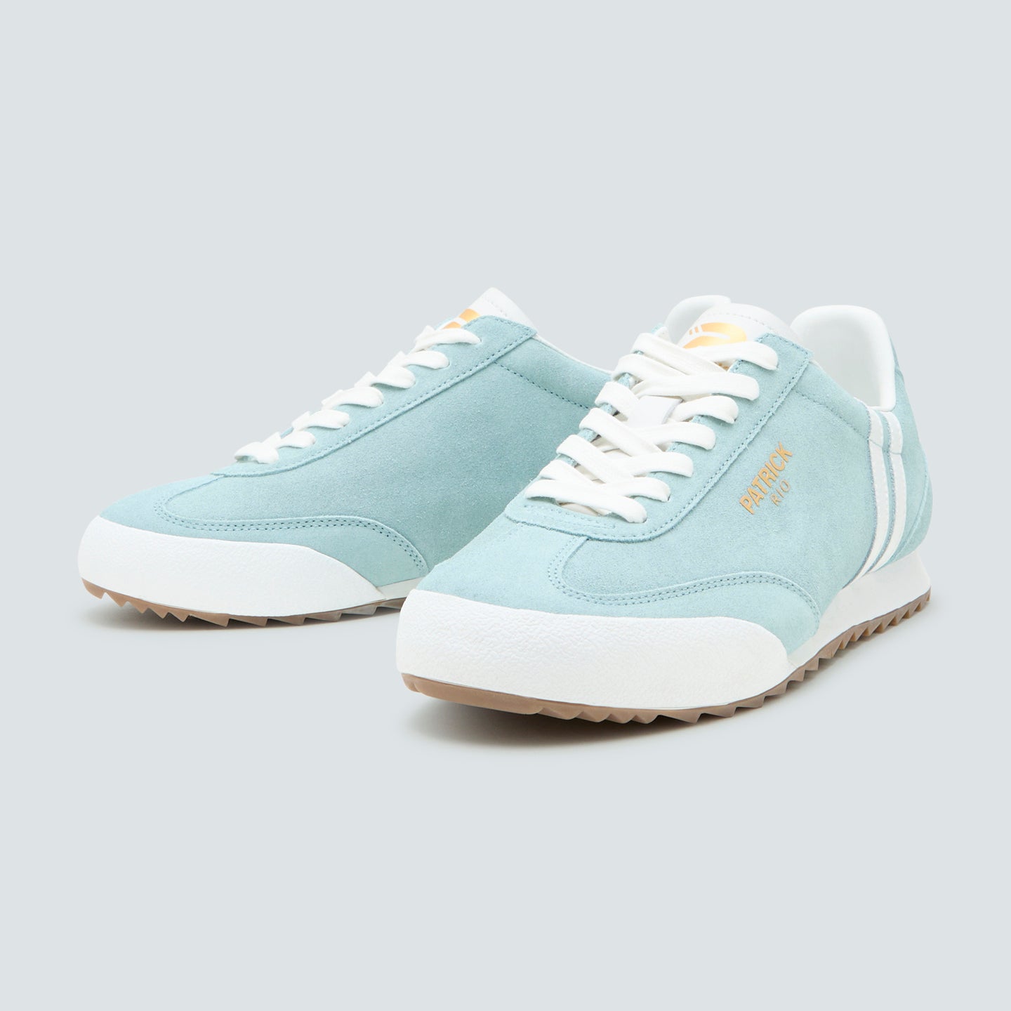 Patrick Rio Suede Trainers Light Blue