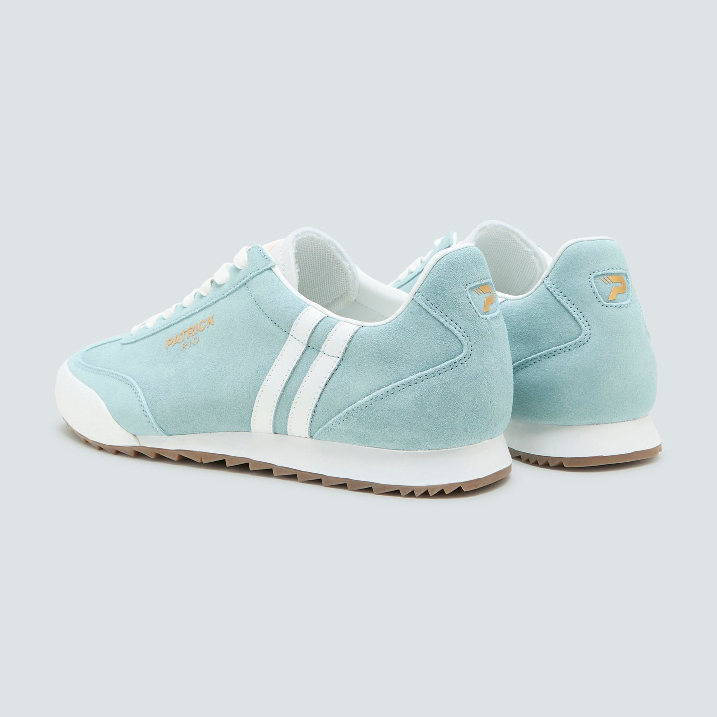 Patrick Rio Suede Trainers Light Blue