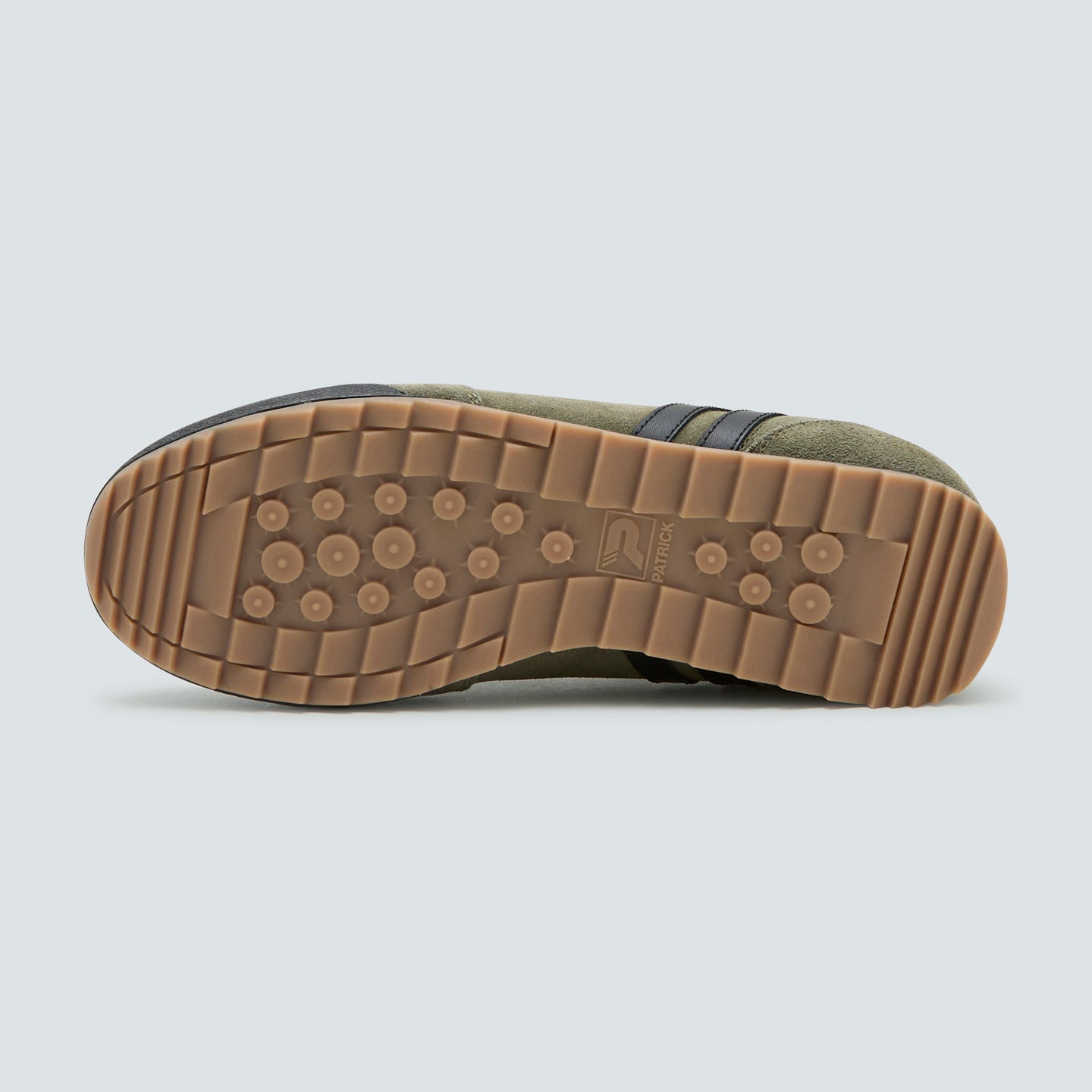 Patrick Rio Suede Trainers Olive/Black