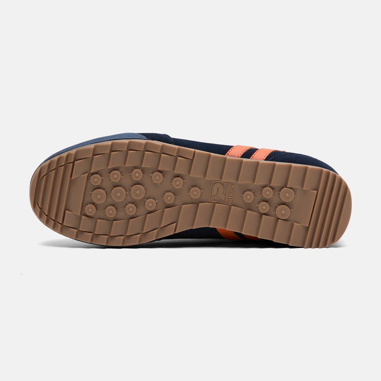 Patrick Rio Suede Trainers Navy/Orange