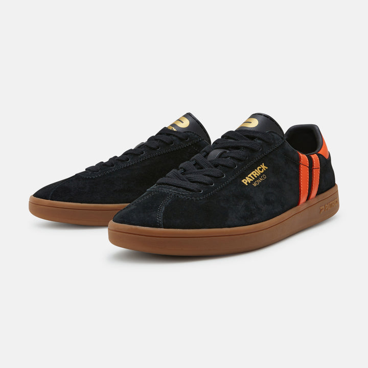Patrick Monaco Suede Trainers Black/Orange