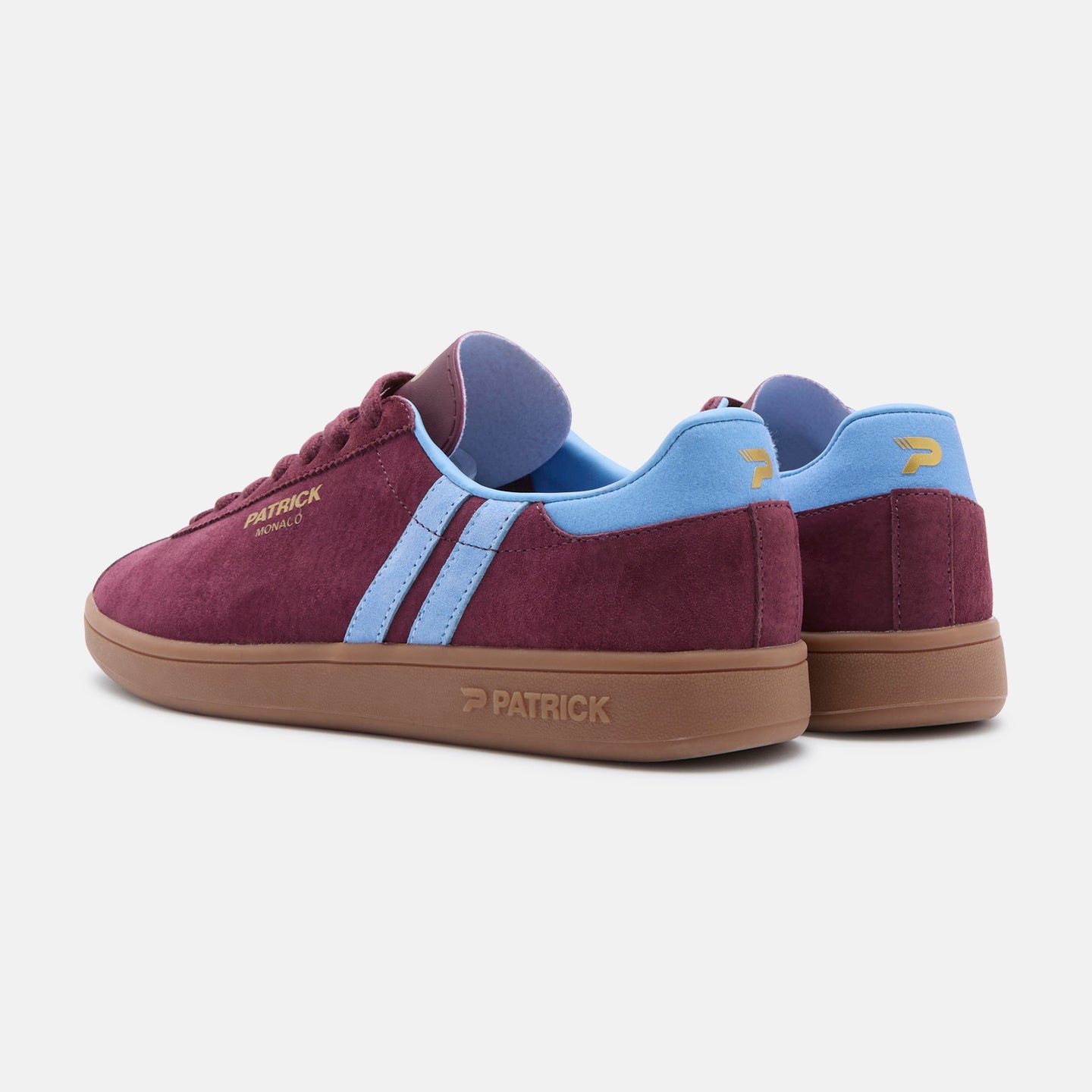 Patrick Monaco Suede Trainers Claret/Blue