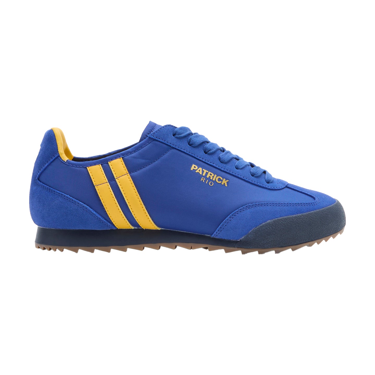 Patrick Rio Suede Trainers Blue/Yellow