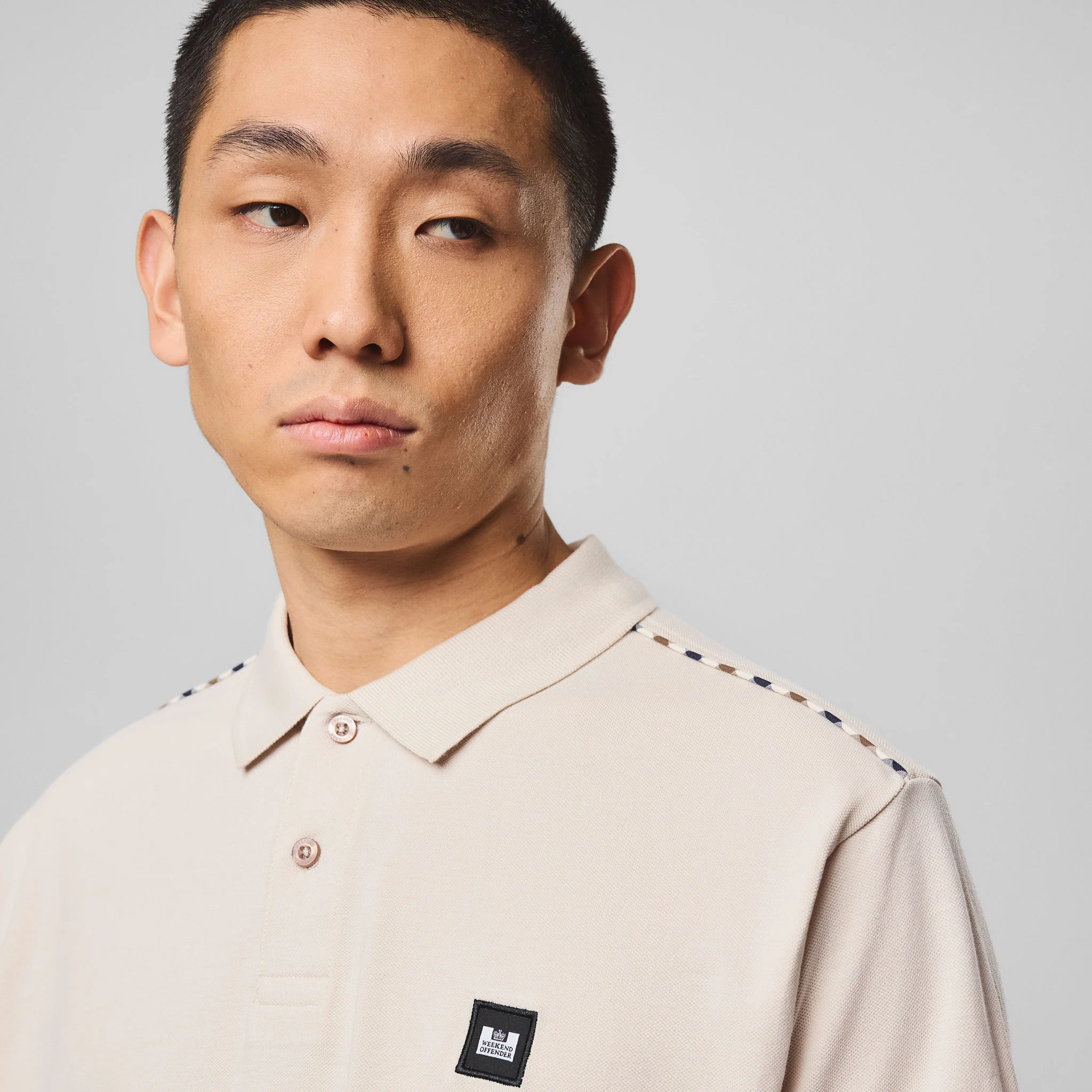 Weekend Offender Sakai Polo Shirt Stone