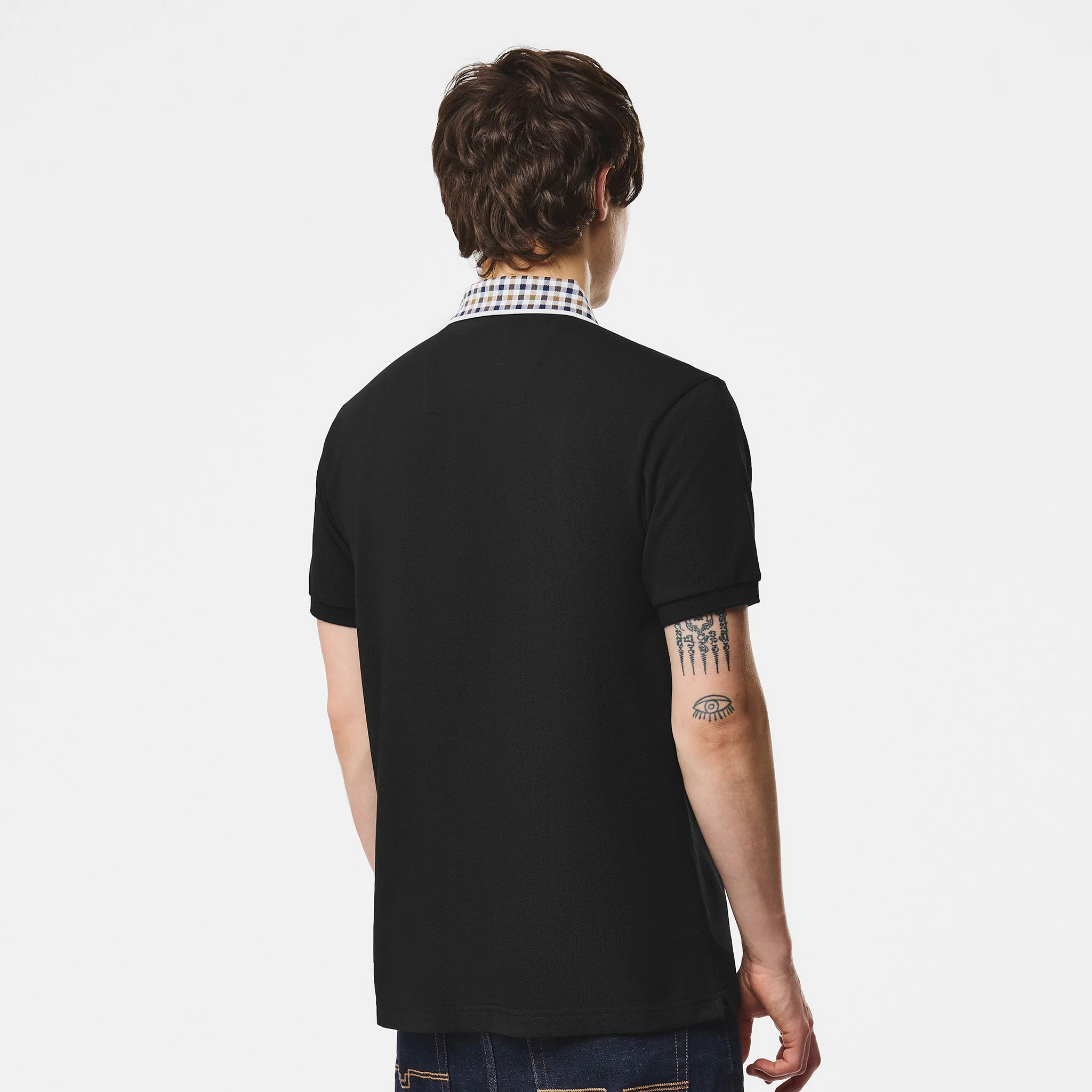 Weekend Offender Tipasa Check Polo Shirt Black