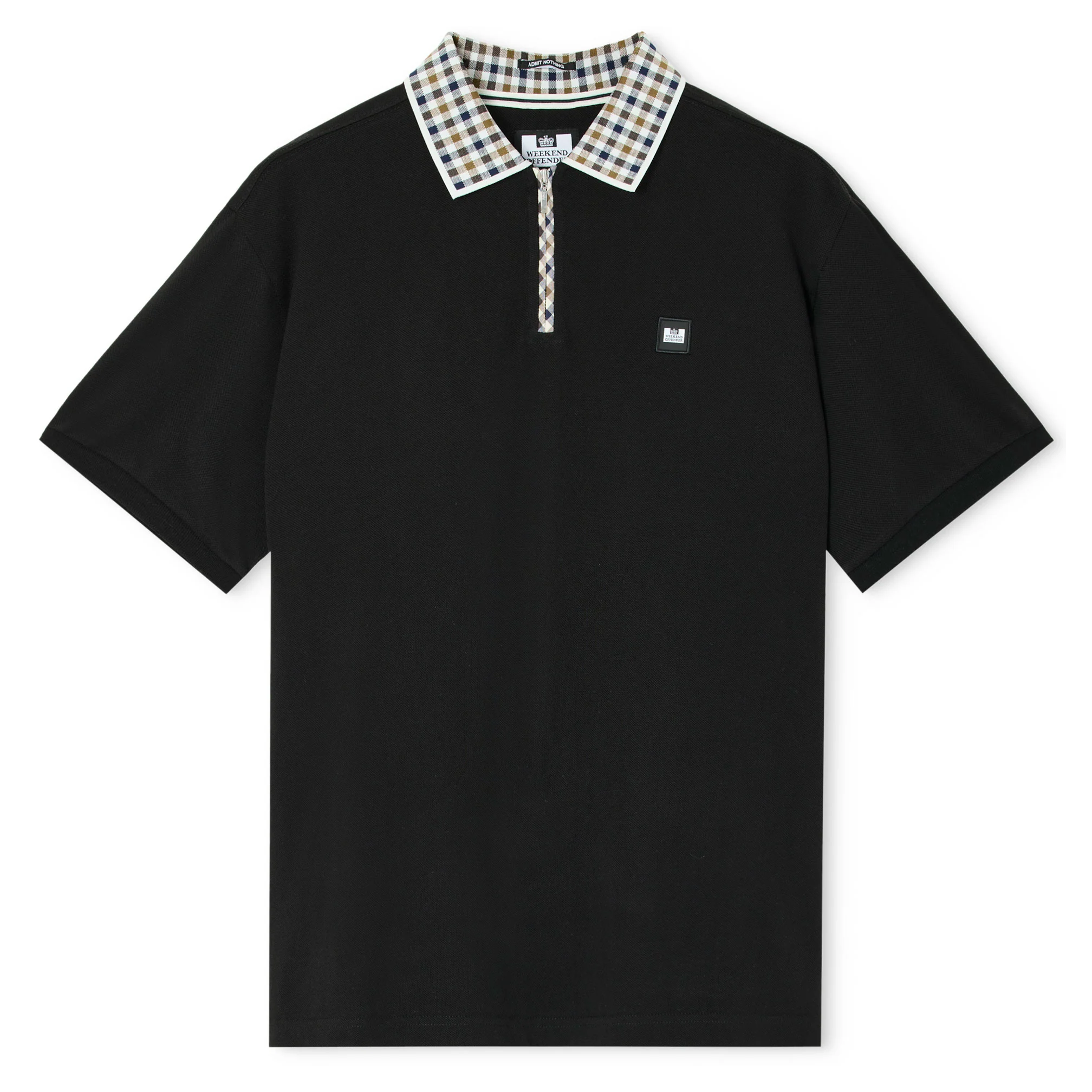 Weekend Offender Tipasa Check Polo Shirt Black