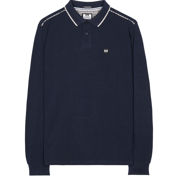 Weekend Offender Carola Check Polo Shirt Navy