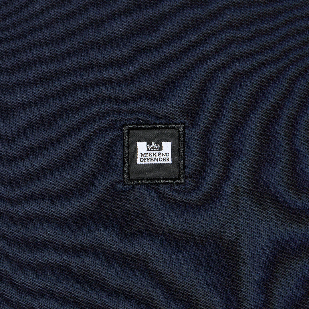 Weekend Offender Carola Check Polo Shirt Navy