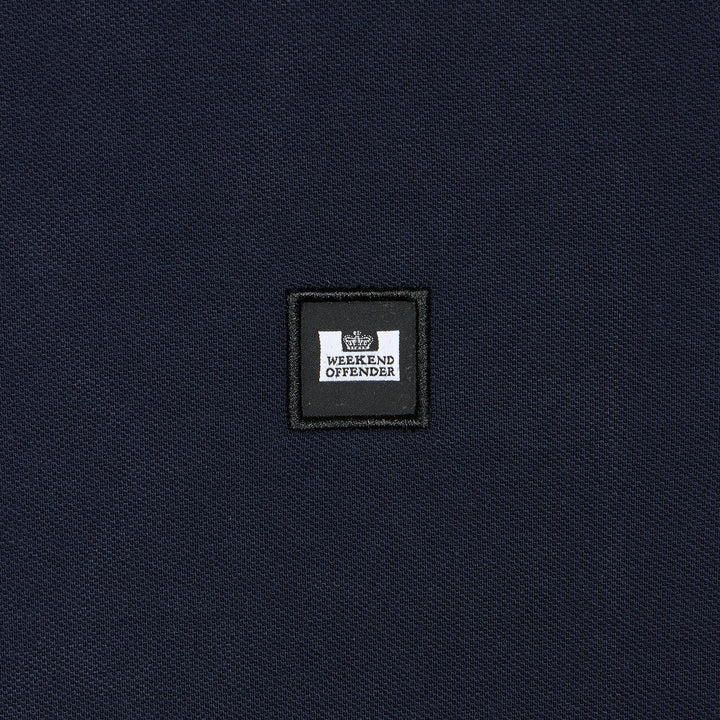 Weekend Offender Carola Check Polo Shirt Navy