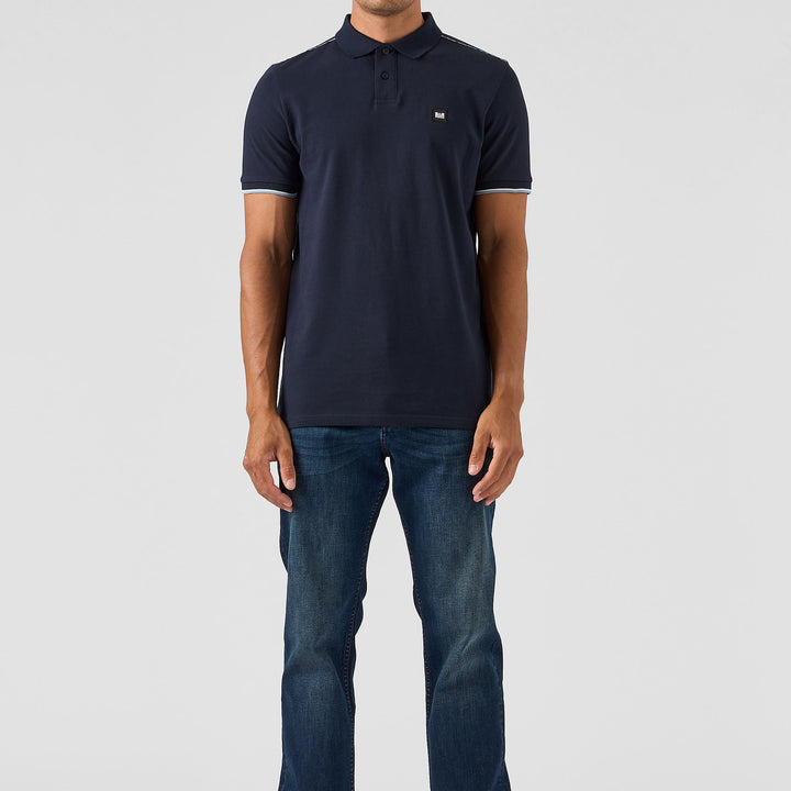 Weekend Offender Sakai Check Polo Shirt Navy
