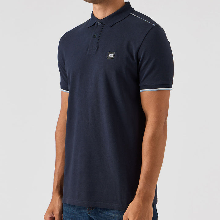 Weekend Offender Sakai Check Polo Shirt Navy
