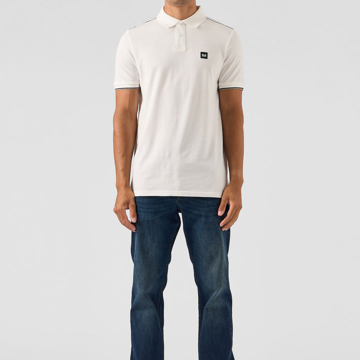 Weekend Offender Sakai Check Polo Shirt Cream