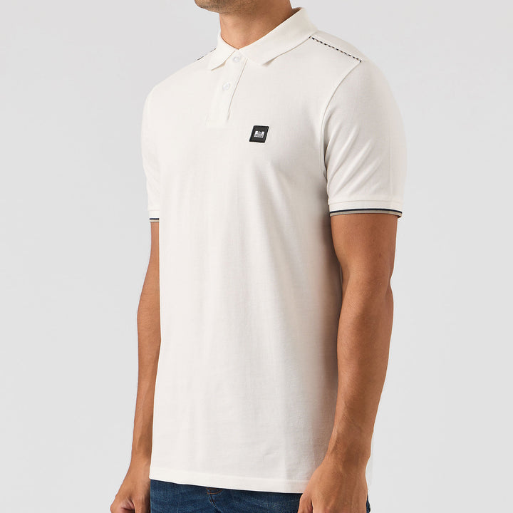 Weekend Offender Sakai Check Polo Shirt Cream