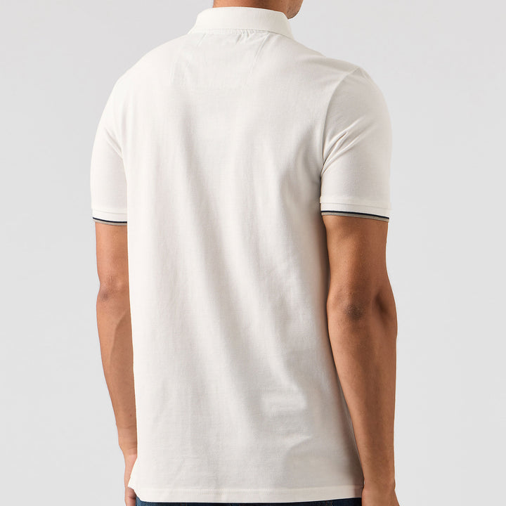 Weekend Offender Sakai Check Polo Shirt Cream