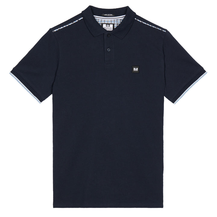 Weekend Offender Sakai Check Polo Shirt Navy
