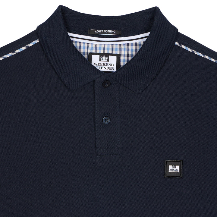 Weekend Offender Sakai Check Polo Shirt Navy