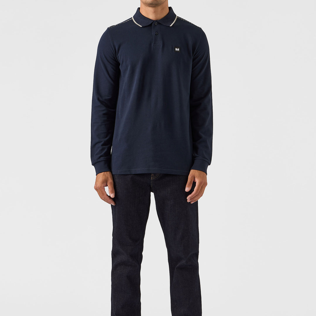 Weekend Offender Carola Check Polo Shirt Navy
