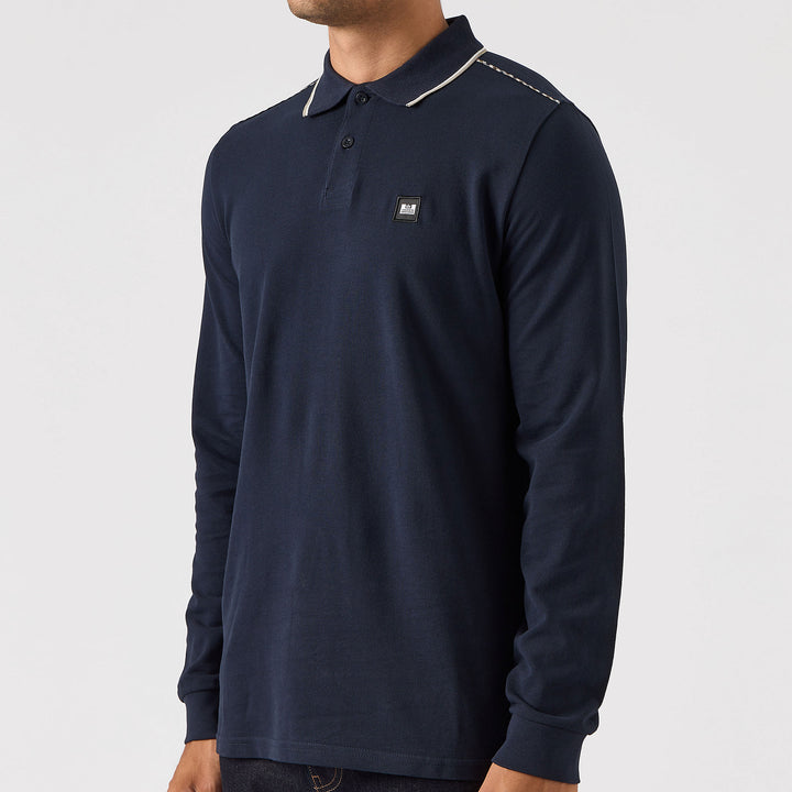 Weekend Offender Carola Check Polo Shirt Navy