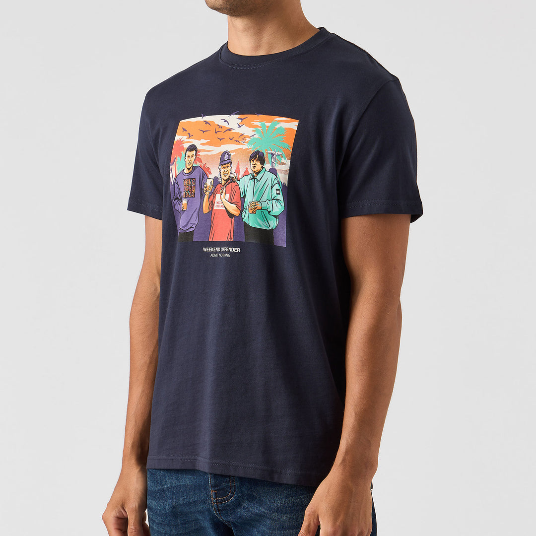 Weekend Offender Ronnie T-Shirt Navy