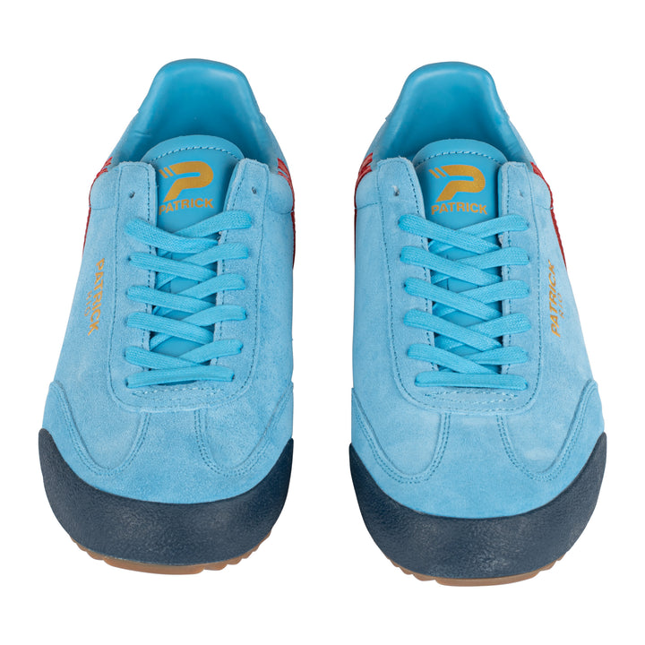Patrick Rio Suede Trainers Blue/Red
