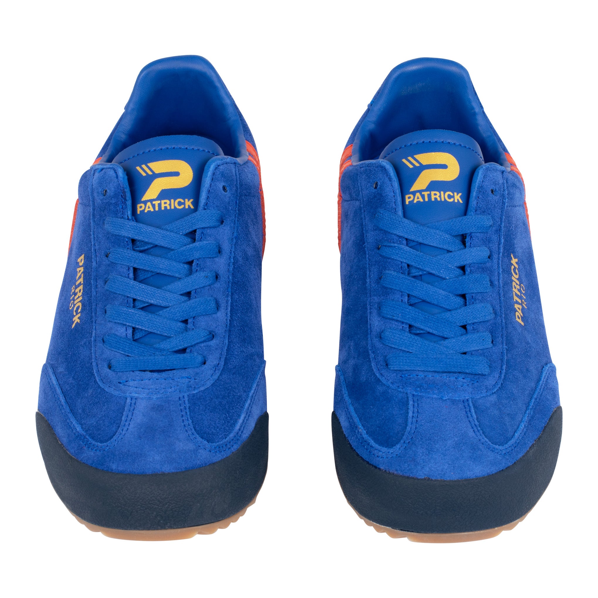 Patrick Rio Suede Trainers Royal Blue/Red