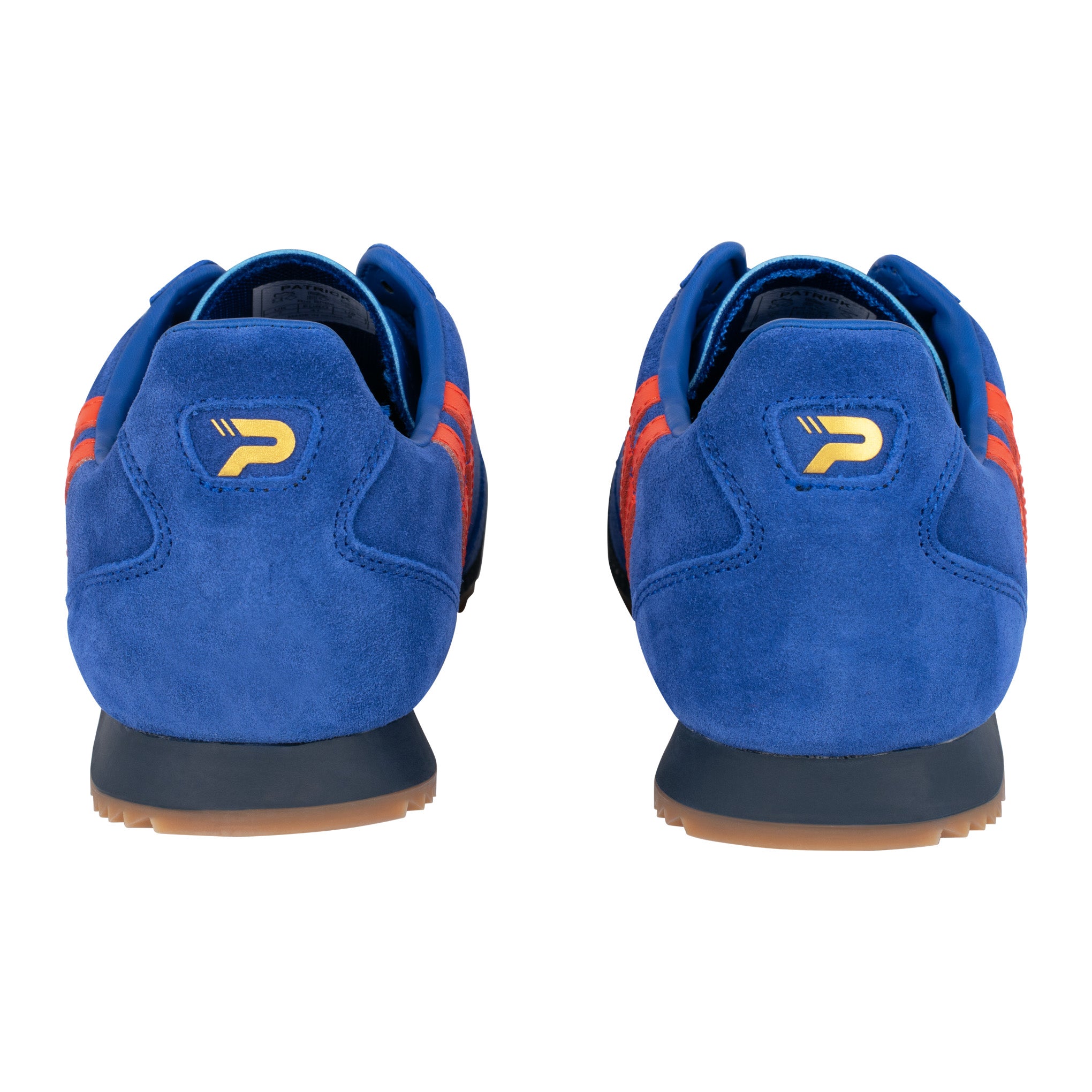 Patrick Rio Suede Trainers Royal Blue/Red