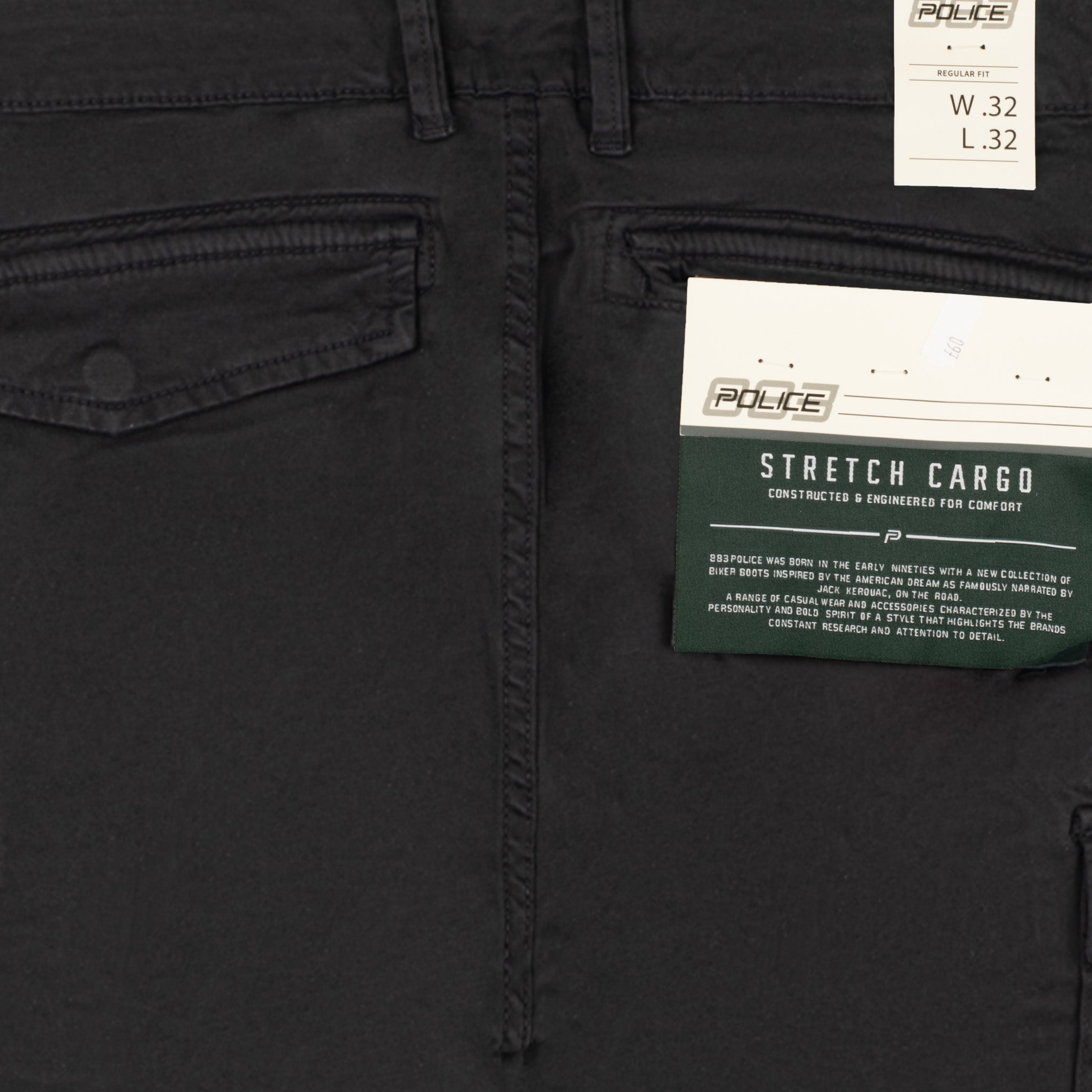 Police Newton Cargo Pants Black
