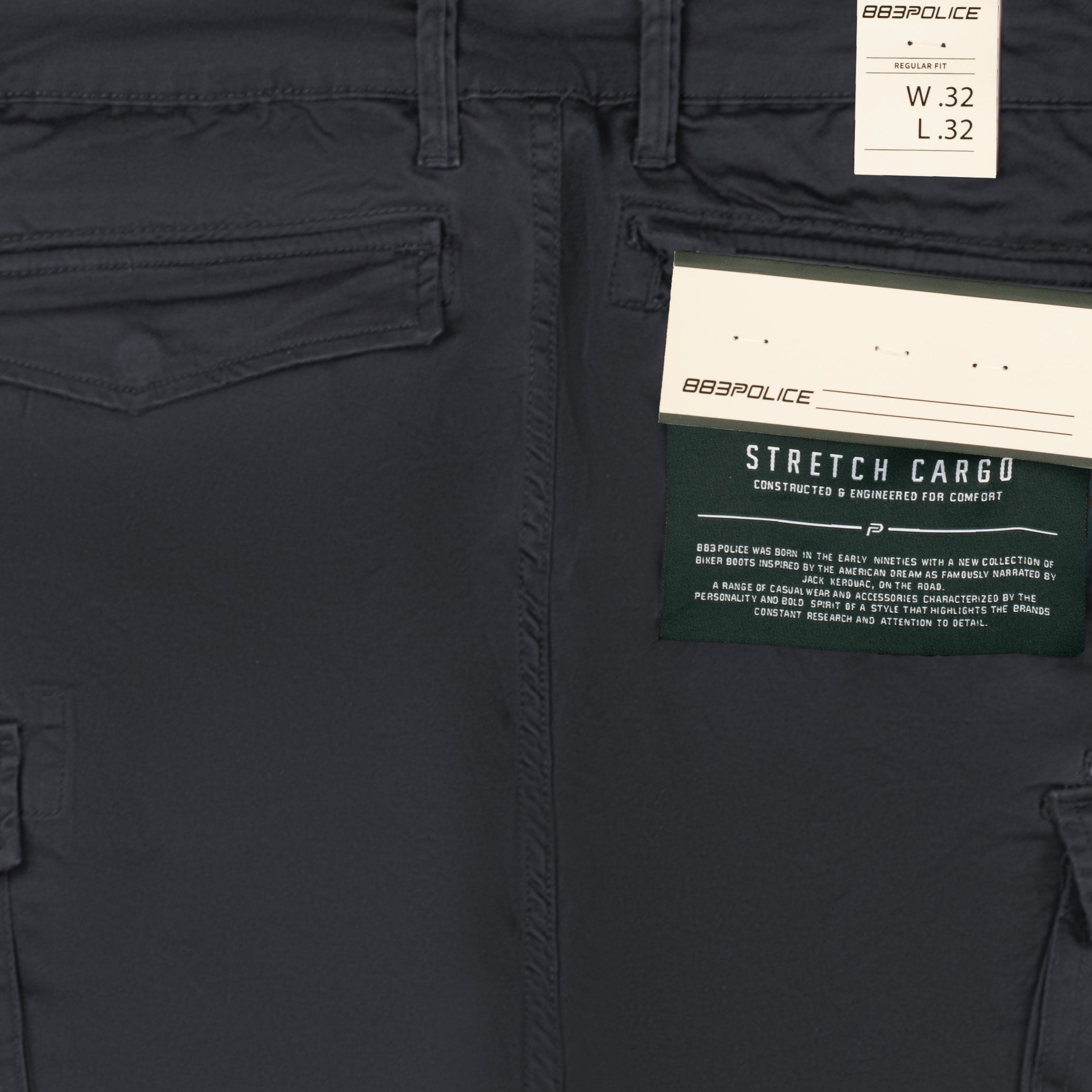 Police Newton Cargo Pants Charcoal