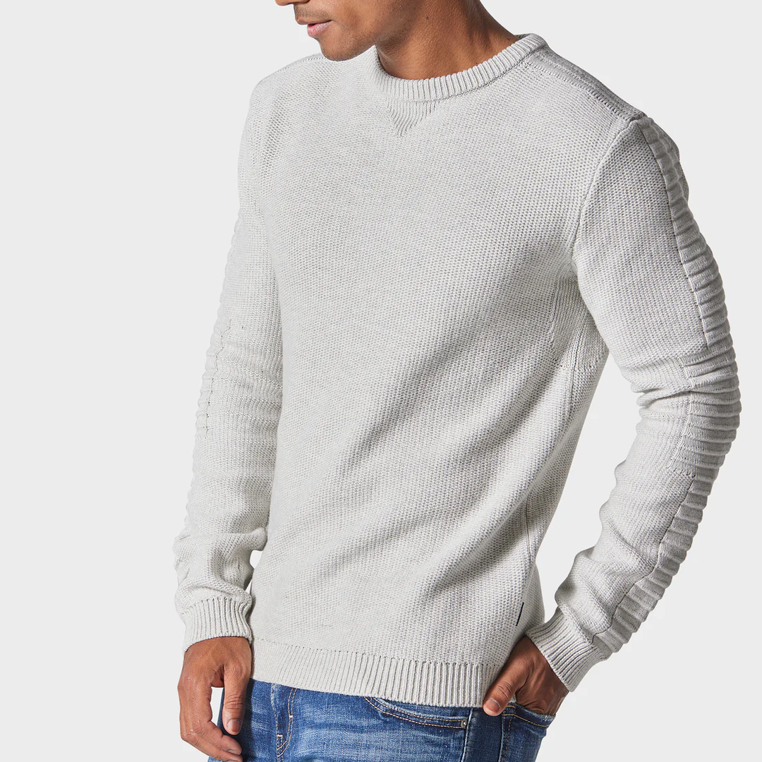 Police Lapis Heavy Knit Jumper Ecru