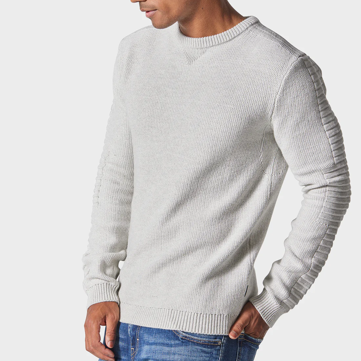 Police Lapis Heavy Knit Jumper Ecru