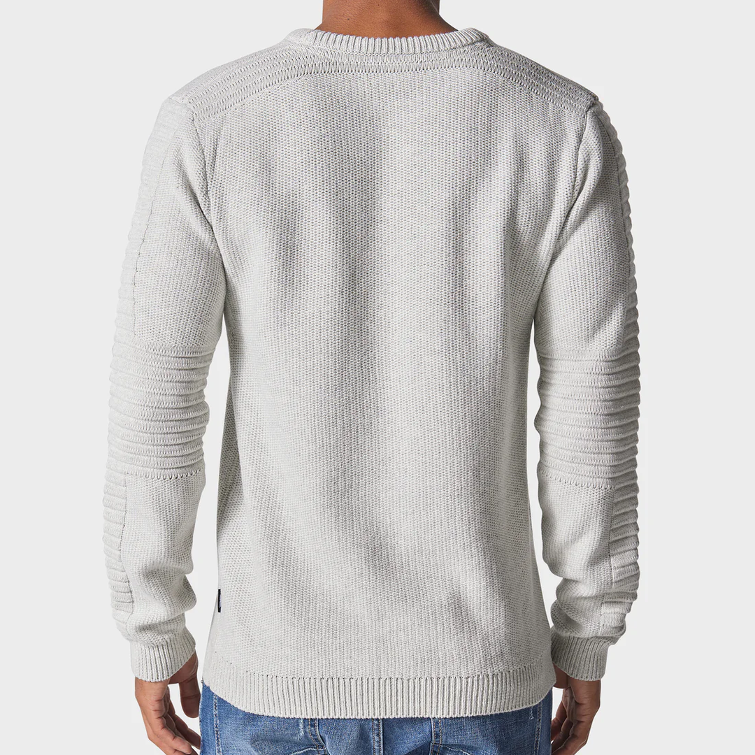 Police Lapis Heavy Knit Jumper Ecru
