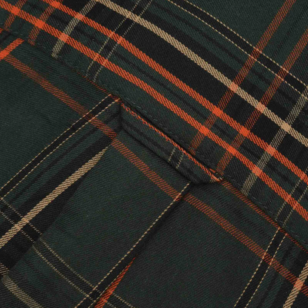 Lambretta Check Shirt Khaki