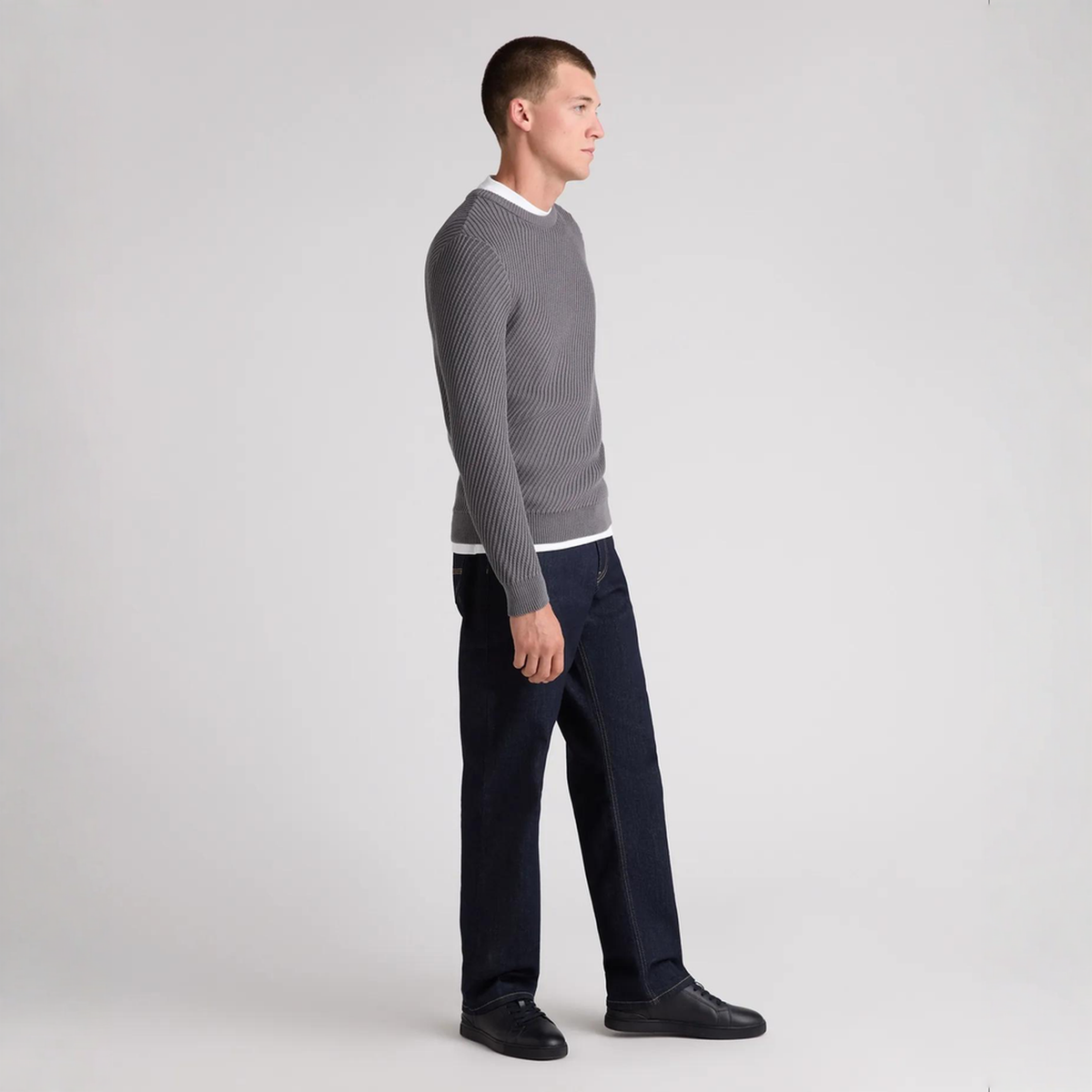 Remus Uomo Pattern Knit Sweater Grey