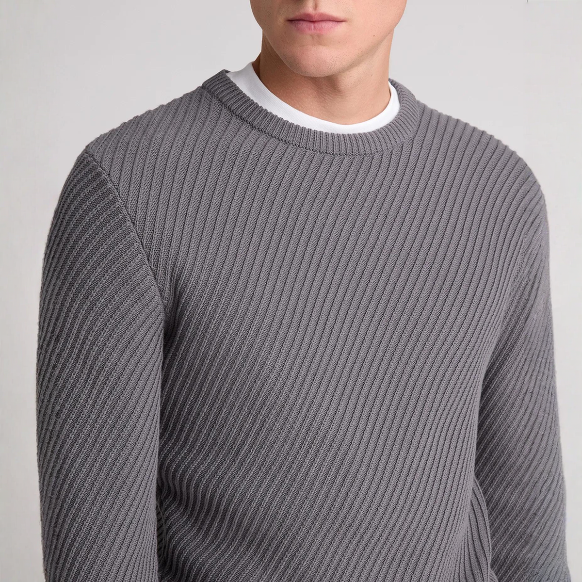 Remus Uomo Pattern Knit Sweater Grey