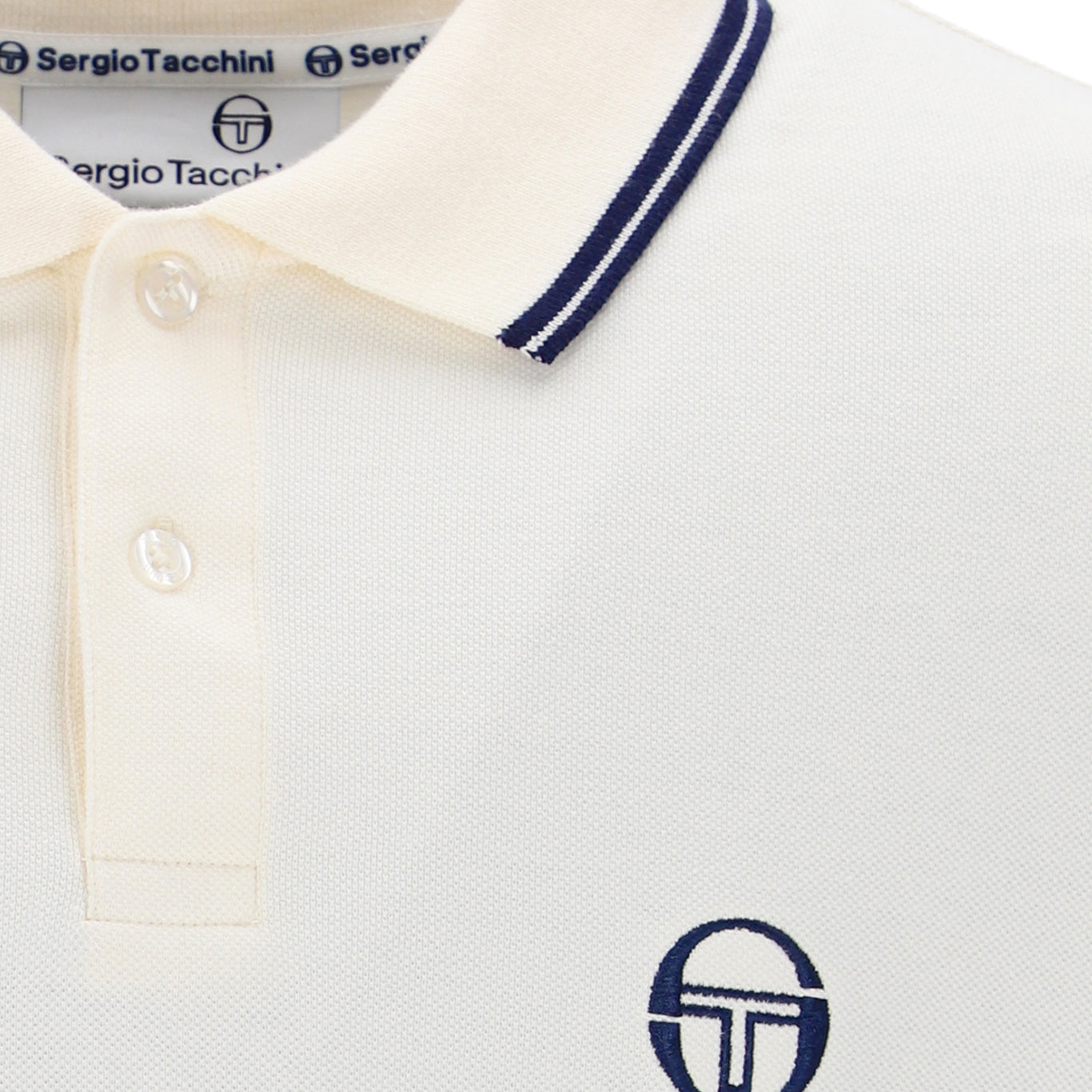 Sergio Tacchini Long Sleeve Polo Shirt White