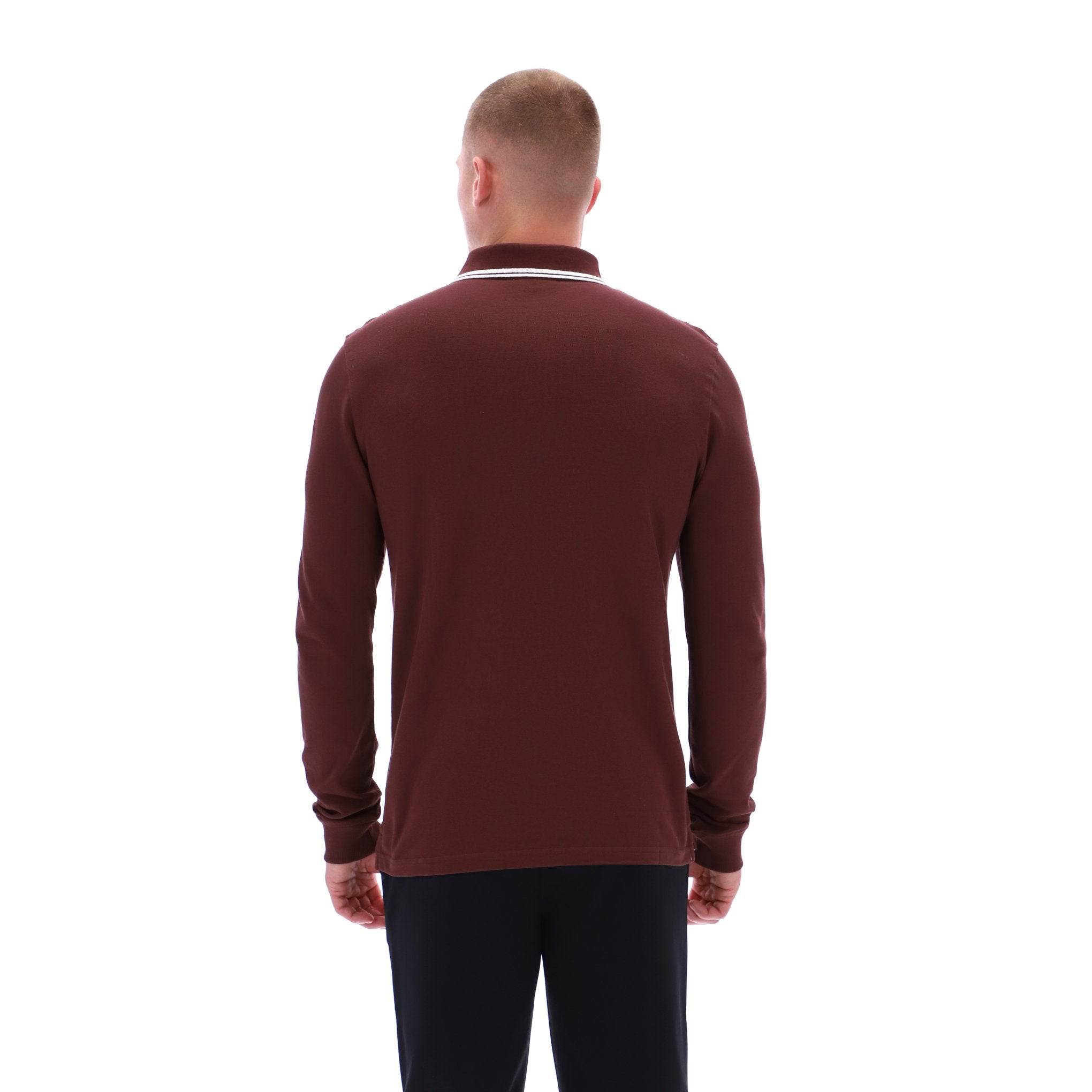 Sergio Tacchini Long Sleeve Polo Shirt Brown