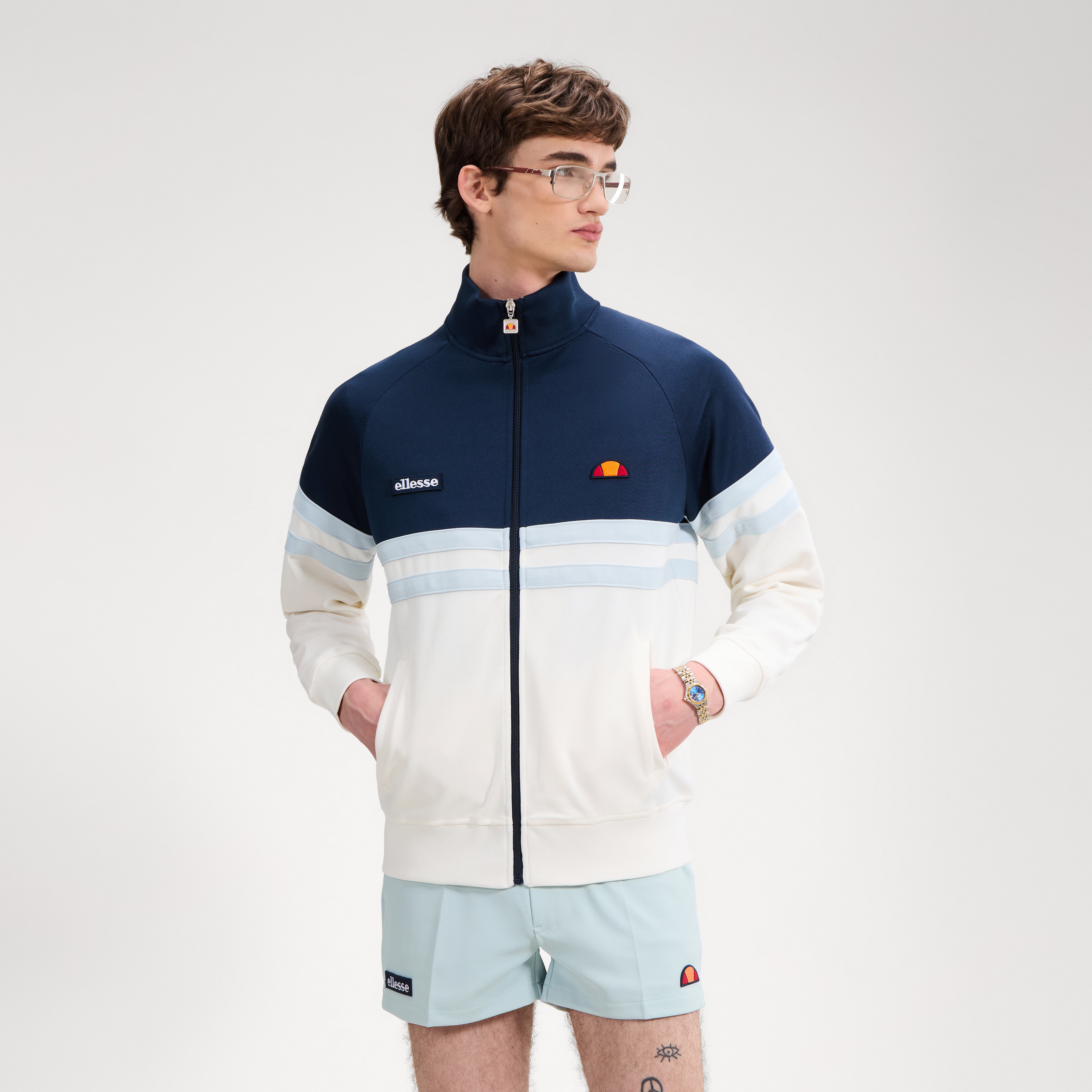 Ellesse Rimini Track Top Cream/Navy