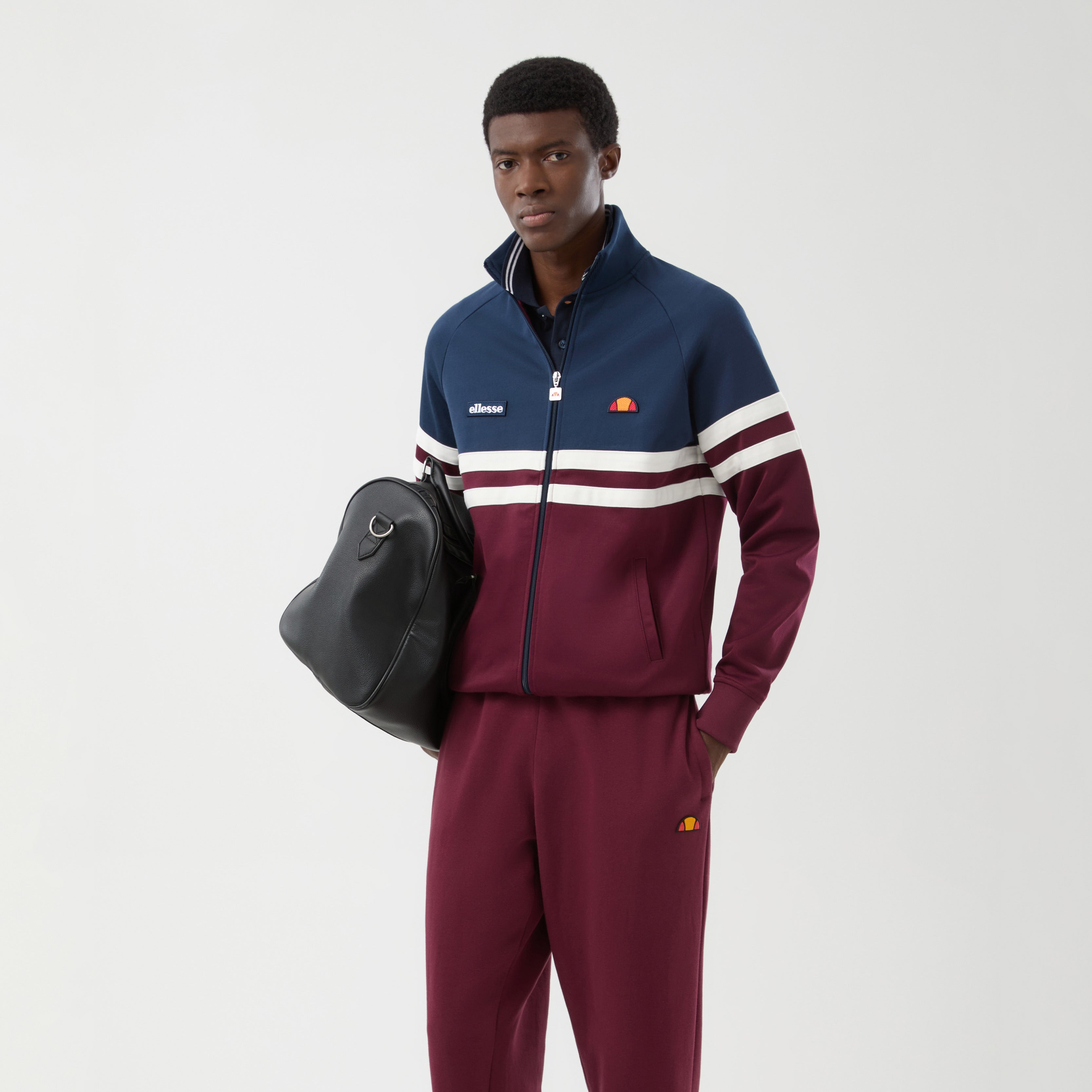 Ellesse Rimini Track Top Burgundy/Navy