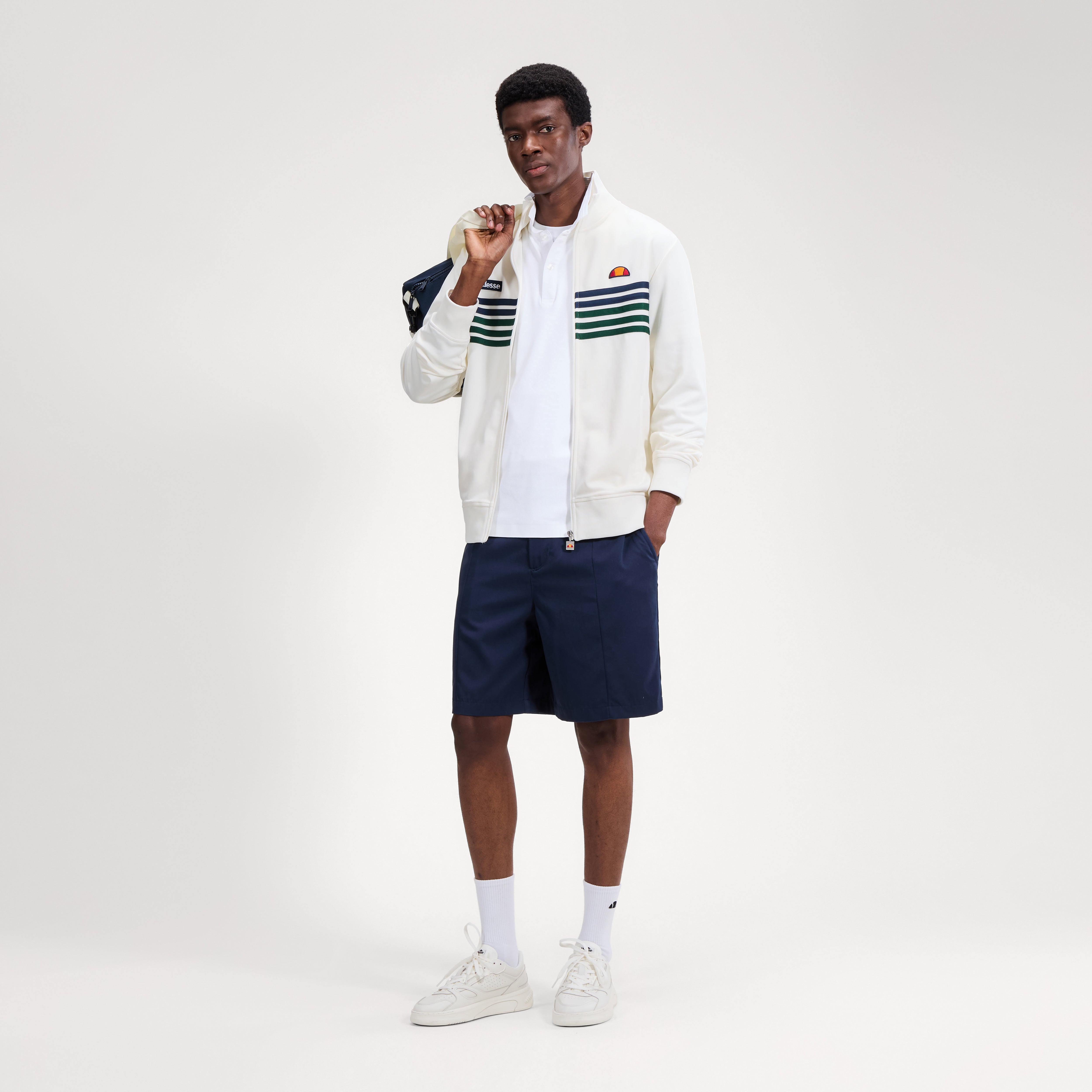 Ellesse Vicenza Track Top Cream/Green