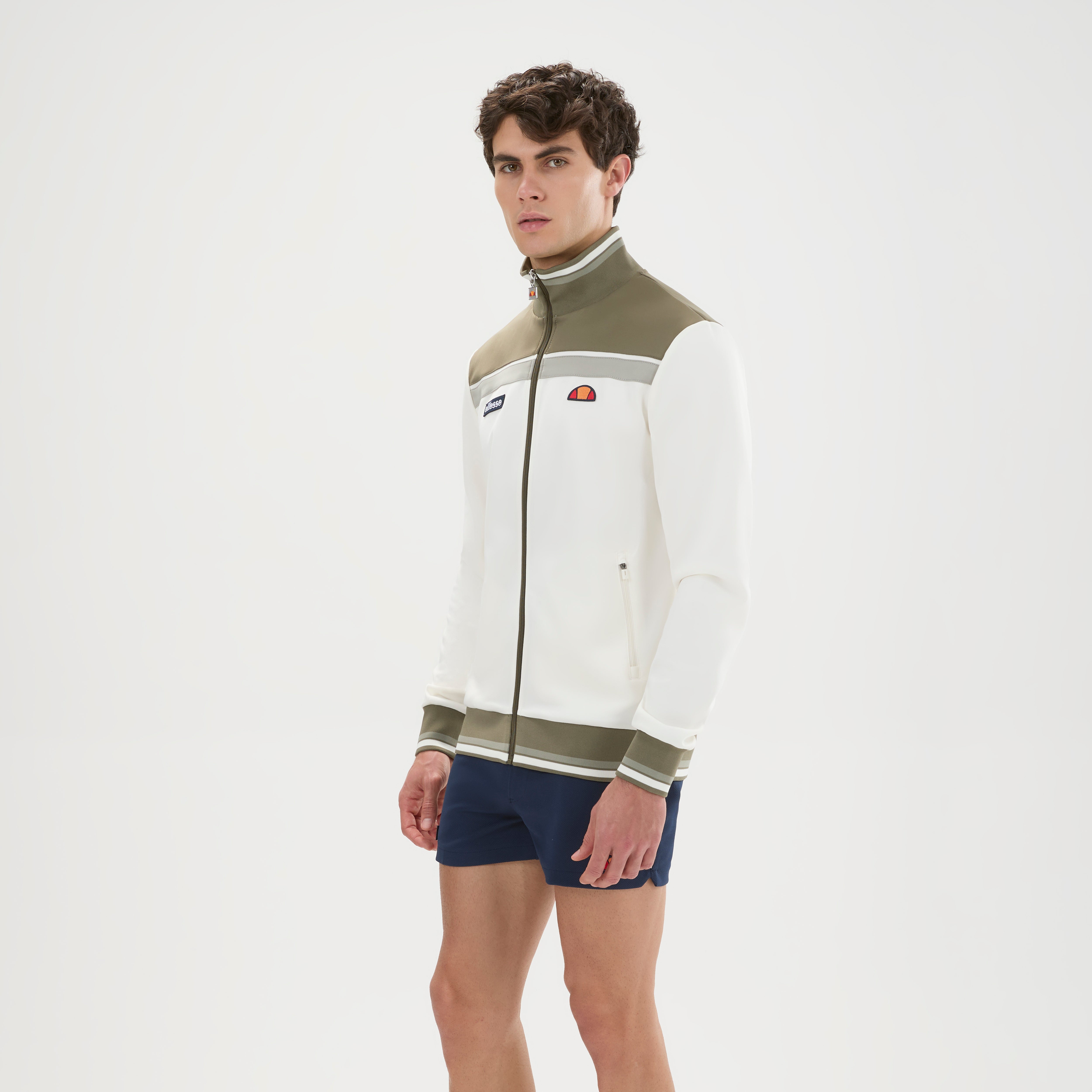 Ellesse Vignola Track Top Khaki/White