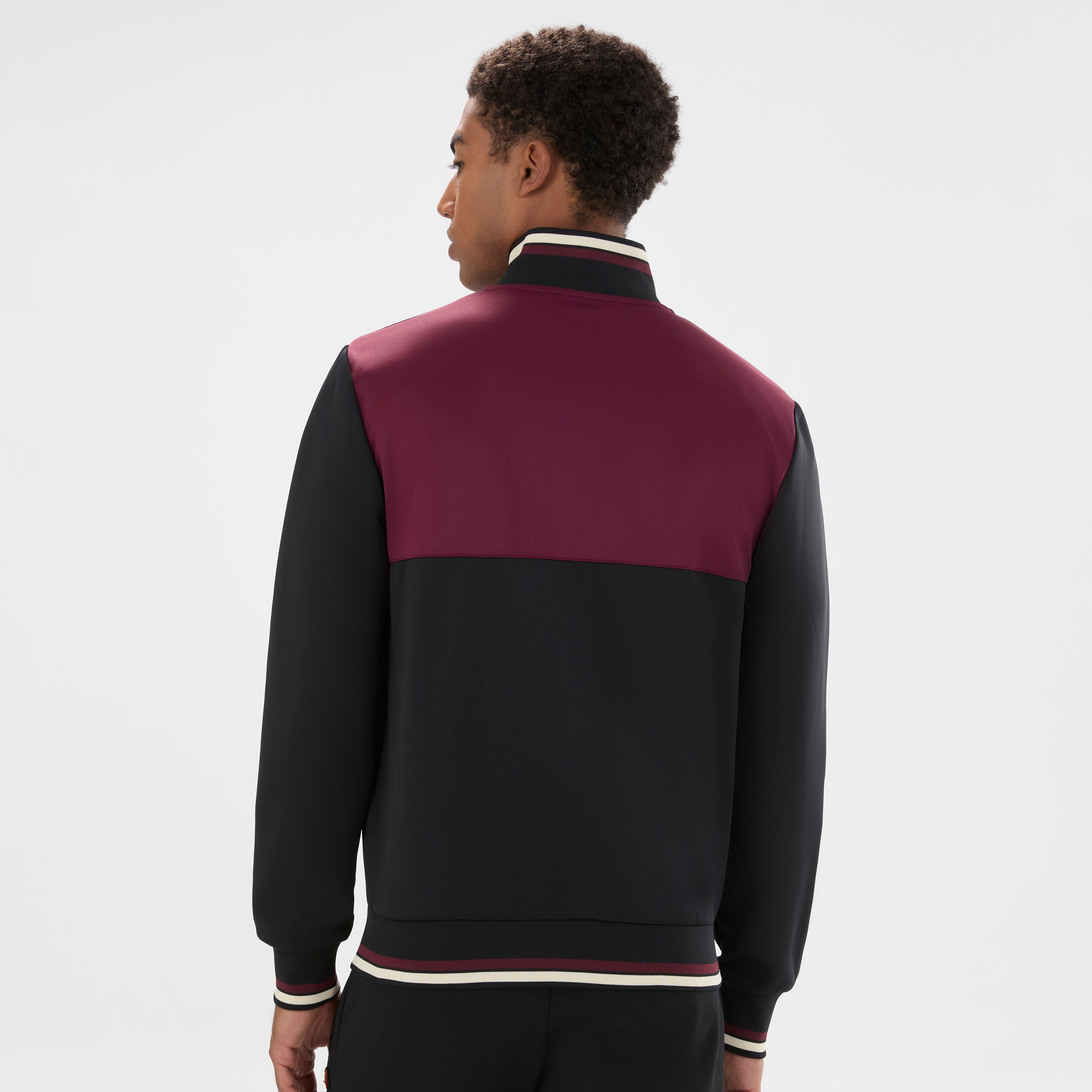 Ellesse Vignola Track Top Black/Burgundy
